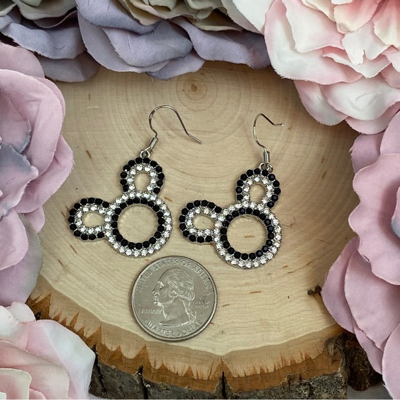 Crystal Mickey Mouse Dangle Earrings - Picture 16 of 16